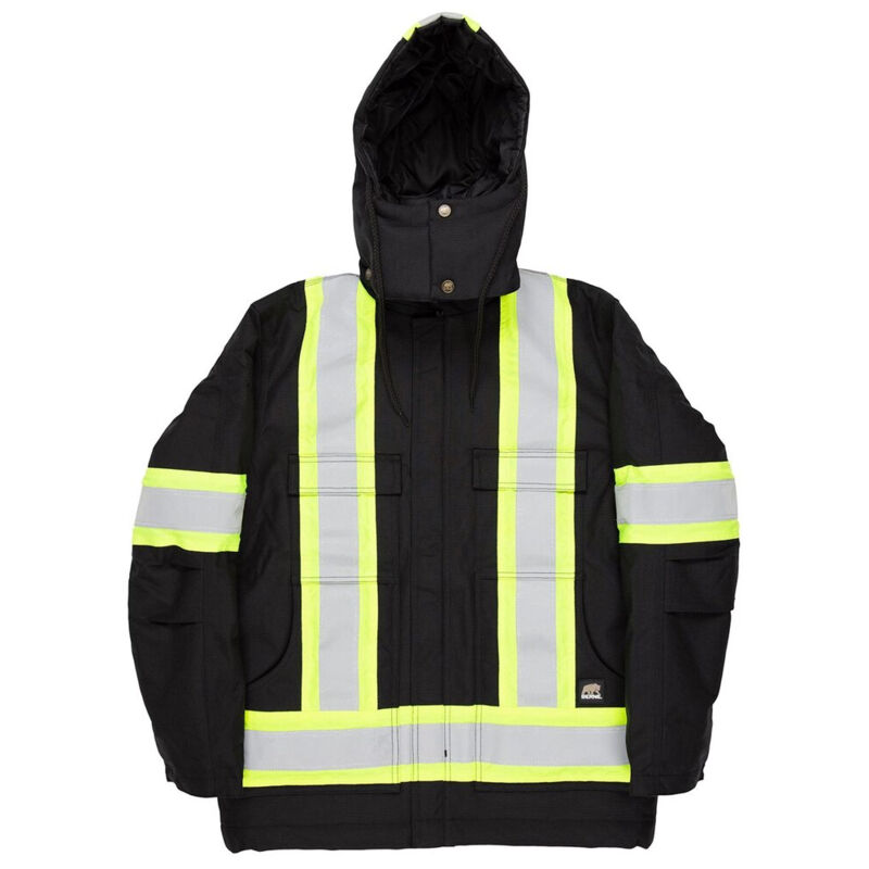 Tall Safety Striped Arctic Insulated Chore Coat Thumbnail