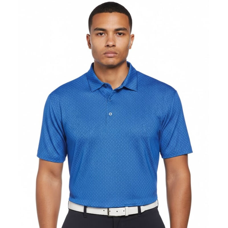 CALLAWAY ALL-OVER STITCHED CHEV POLO. Thumbnail