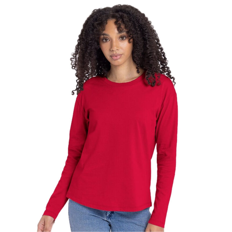Women's Cotton Relaxed Long Sleeve T-Shirt Thumbnail