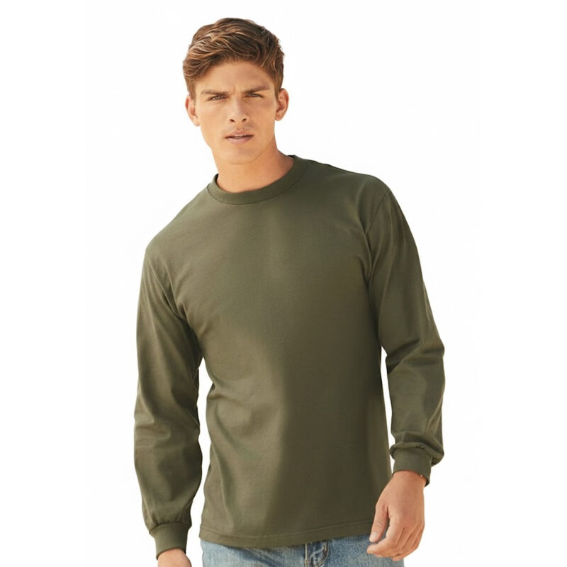 Unisex Heavyweight Cotton Long Sleeve Tee Thumbnail