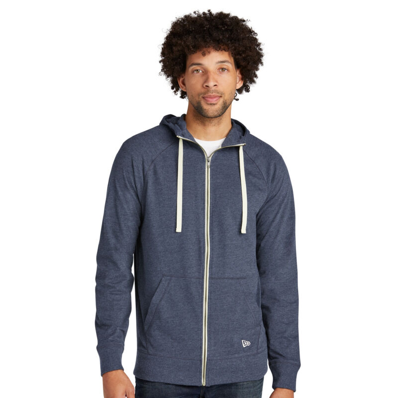 Sueded Cotton Blend Full Zip Hoodie Thumbnail