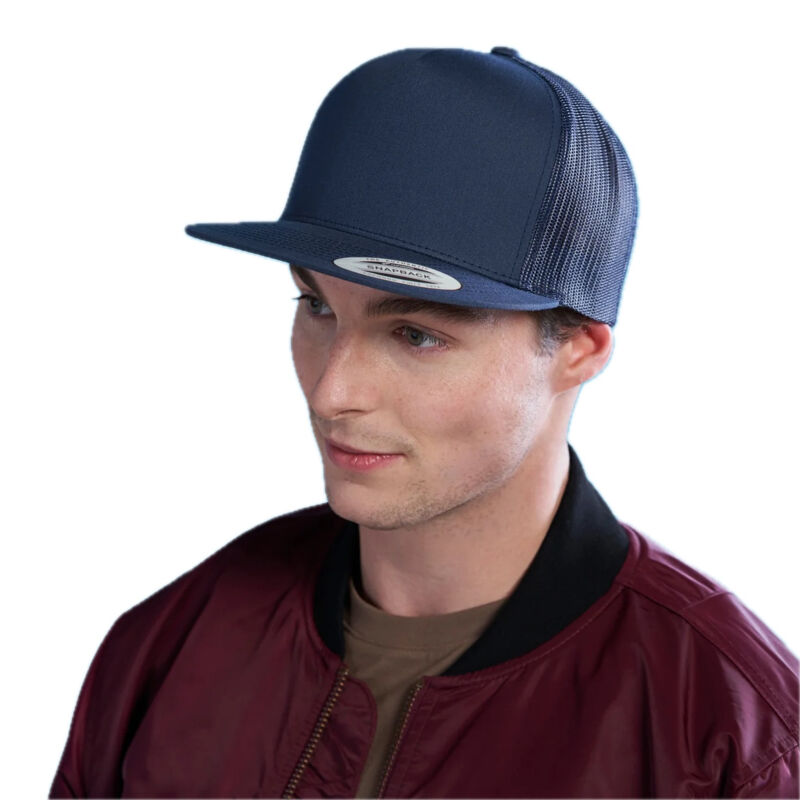 YP Classics 5 Panel Flat Peak Snap Back Truck Cap Thumbnail